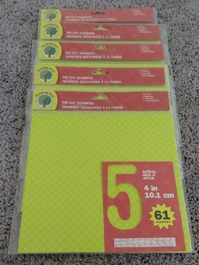 (5) Teaching Tree Die-Cut Numbers - Lime Green